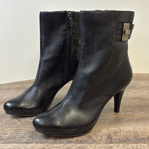 Bandolino CALLUNA Women’s Leather Mid Calf Heeled Boots Size 10 - Picture 1 of 16